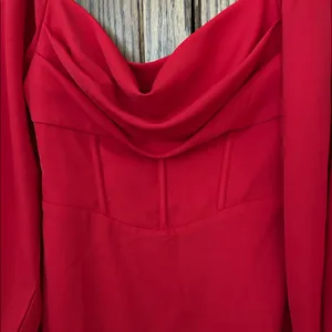 Princess Polly Lillie mini dress bubble sleeve red festive holiday women’s‎ 4 thumbnail 5