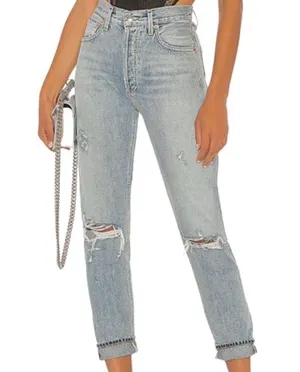 EUC AGOLDE Jamie High Rise Jeans Size 25 thumbnail 1