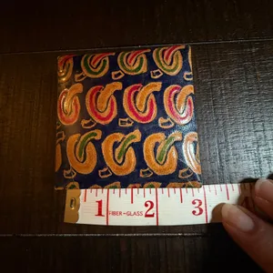 Vintage 90s Y2K Small Coin‎ Purse Pouch Blue Swirl Pattern Snap Closure thumbnail 2