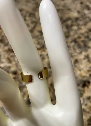 Stacked Crystal Gold Adjustable Ring thumbnail 8