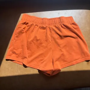 SHEIN Orange French Terry Elastic Waist Lounge Shorts with Pockets Small thumbnail 7