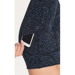 Lululemon Speed Up Crop 21 Luxtreme Mach Blue Black 10‎ thumbnail 5