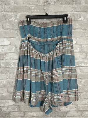 Free People Barbara Plaid Babydoll Strapless Romper thumbnail 5
