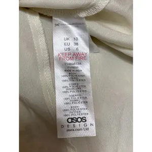 ASOS Design Womens Cream Floral Print V-Neck Long Sleeve Mini A-Line Dress Sz 6 thumbnail 4