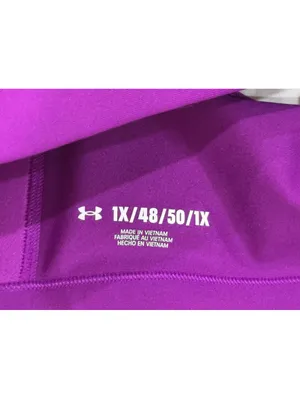 Under Armour Continuum High Zip Sports Bra Purple Plus Size 1X thumbnail 7