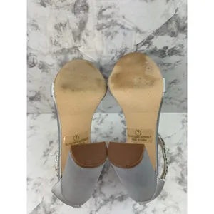 *Lulus Dannah Embellished Silver Ankle Strap Wedding Bride Prom Party thumbnail 9