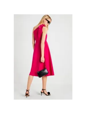 Kate Spade Poplin One-shoulder Sabrina Dress Color Rosa Plum Size 6 NEW thumbnail 3