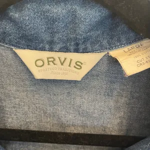 Orvis Womens Denim Vest Medium Wash Button Front Large Western Coastal Cowgirl thumbnail 3