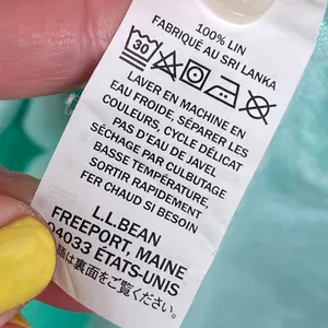 L.L. Bean Premium Washable Linen Long Tunic Top Size Large 100% Linen Fair Aqua thumbnail 8