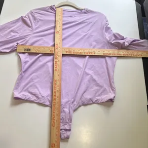 Skims 4x Long Sleeve Lavender Purple Bodysuit EUC thumbnail 6