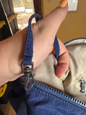 Kipling Pahneiro Ink Blue Nylon Handbag Tote Water Resistant Lightweight Bag thumbnail 9