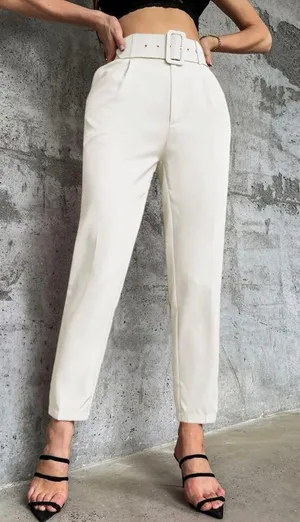 High Waisted Belted Pants thumbnail 2