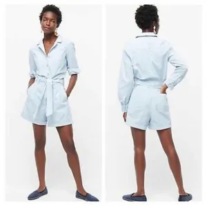 J. Crew Foundry Chino Short Coveralls Romper in Khaki Size 8 thumbnail 6