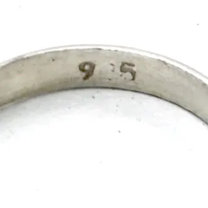 Vintage Sterling Silver Lilac Cabochon Cats Eye Ring thumbnail 3