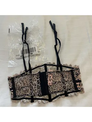 NWT Victoria’s Secret Lace Waist clincher Garter Hooks Xs/S Animal Print Floral thumbnail 9