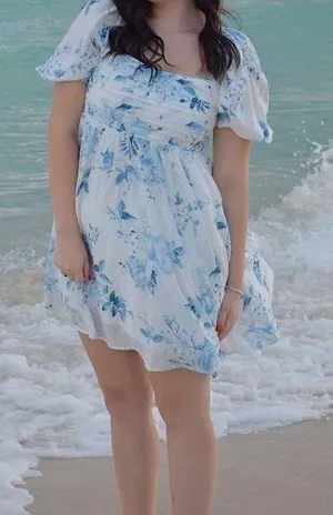 Lavish White / Floral Dress thumbnail 1