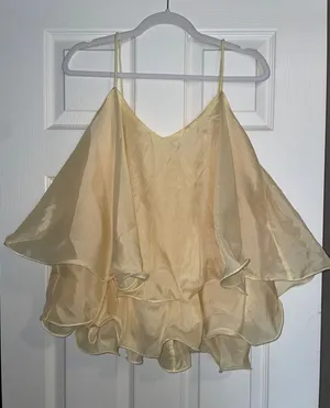 SheIn Yellow Flowy Top thumbnail 1