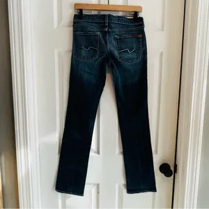 7 For All Mankind Dark Blue Women's Jeans Size 28 Straight Classic Capsule Denim thumbnail 2