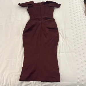 House of CB Rhoda Raisin Off Shoulder Corset Dress thumbnail 4