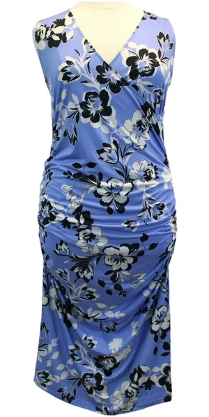 NEW Yumi Kim Maternity XL Hold Tight Dress Wonderful Life Blue‎ Floral Stretchy thumbnail 1