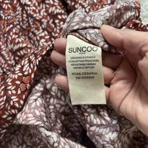 SUNCOO Paris Cesaria Dress Rust Floral Tiered Ruffle Mini Size T1 S thumbnail 8