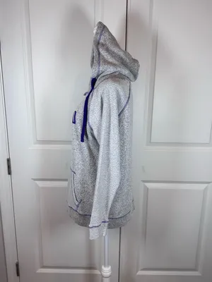Wicked Musical Hoodie Womens Medium Gray Purple Logo Broadway Theater Lounge Top thumbnail 5
