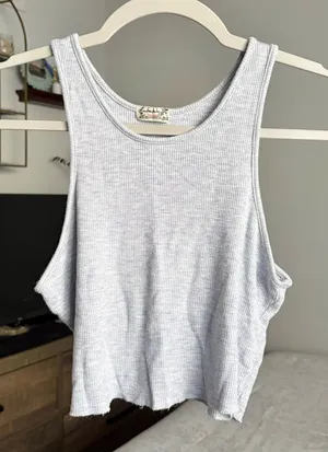 Free People Ribbed Crop Tank thumbnail 1