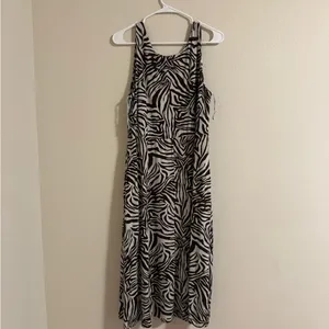 52Seven Brown and White Zebra Print dress thumbnail 4