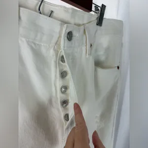 Levi’s‎ 501 White Distressed Button Fly Jeans Size 32 EUC thumbnail 3