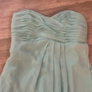 Jordan ice sky blue pleated Elegant Strapless Aqua Dress prom sz 6 READ thumbnail 3