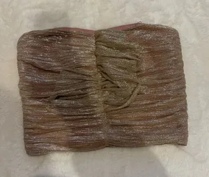 Anthropologie Tube Top Ruffle Maeve Metallic thumbnail 1