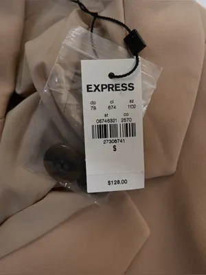 Express Women's S Tailored Double-Breasted Lined Cropped Blazer NEW thumbnail 9