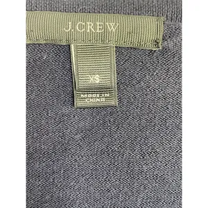 J.Crew Long Sleeve Soft Cotton V Neck Rib Hems Sweater Lightweight XS Navy Blue thumbnail 7