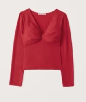 Long Sleeve Twist Front Blouse thumbnail 1
