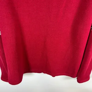 Mandal‎ Bay Red Snowman Christmas Sweater Zip Up Cardigan Beaded Snowflake XL thumbnail 10