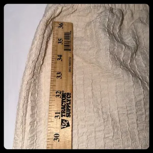 Unbranded Pajama Set Medium Cream‎ Black Trim Seersucker Loungewear thumbnail 9