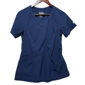Healing Hands Performance Sport Scrubs Top S Navy Medical Nurse Utility Workwear thumbnail 1