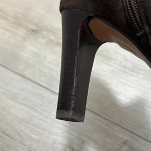 Martinelli Spain Suede Ankle Booties EU 35 Brown Tan Colorblock High Heel Zip thumbnail 8