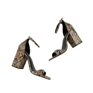 Chelsea & Violet Tara Snake Print Block Heel Sandal 6 NWT thumbnail 2