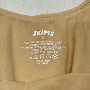 NEW SKIMS Slimming Tank Sand Square Neck Bodysuit Size 2X Minimalist‎ Capsule thumbnail 3