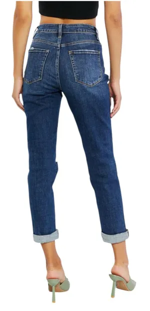 NWT VERVET Jeans Erika Stretch Mom Skinny Capri Jeans Size 28 thumbnail 2