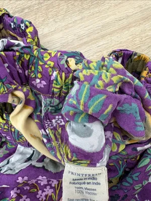 Printfresh Wide Leg Pajama Pants Women Size XS Purple Dogs Lounge thumbnail 4
