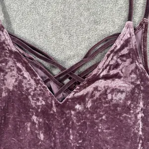 American Eagle Outfitters Crushed Velvet Cami Top Size Small Strappy Crossover thumbnail 2