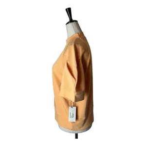 AGOLDE Sweatshirt Women XS Orange Sherbert The Round‎ Shoulder Athleisure NWT thumbnail 7