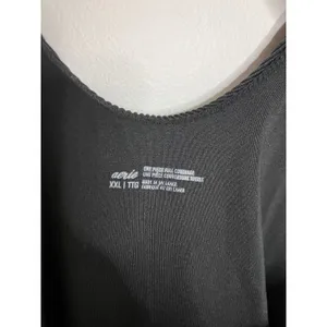 Aerie One Piece Swimsuit Women XXL Black Excellent Ribbed Cutout Knot Detail thumbnail 4
