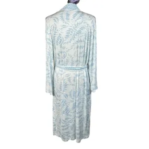 Hale Bob Medium Palm Robe Mid-Length Bamboo Stretch Belted Organic Long Sleeve thumbnail 4