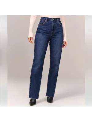 Abercrombie Curve Love Ultra High Rise 90s Straight Jean Sz 29 Regular thumbnail 2