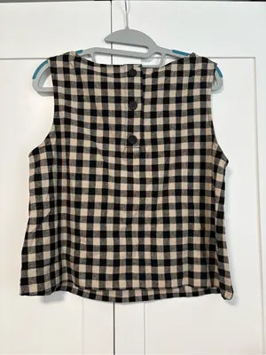 NWT Gap Linen-Blend Crop Shell Tank Top thumbnail 6