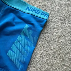 Blue Nike Pro Spandex Shorts Dri-Fit Like New Size S thumbnail 2