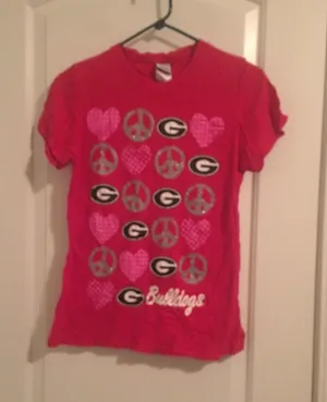 Creative Apparel Women's Graphic Print Georgia Bulldogs T-Shirt Size Large thumbnail 1